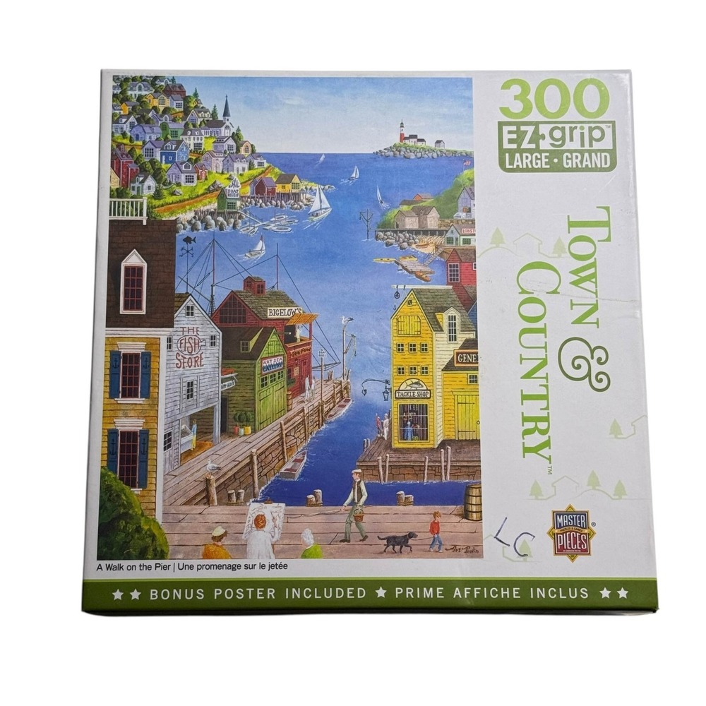 MasterPieces EZ Grip A Walk On The Pier 300 Pieces Puzzle Complete